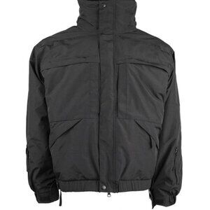 LAPG 5-in-1 Tactical Duty Jacket Black Men's 3XL Utility Field Jacket